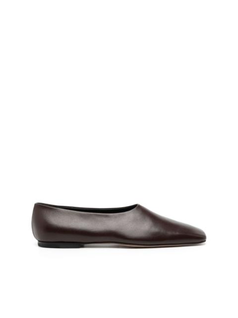 Atlas square-toe leather pumps