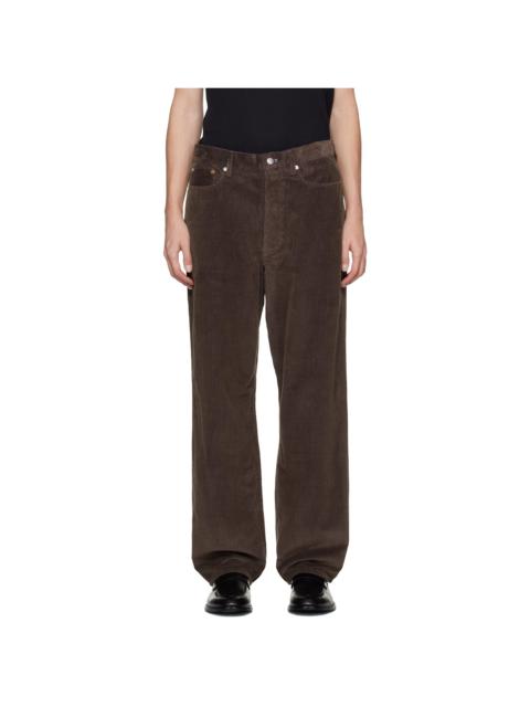 Brown Cotton Corduroy Trousers