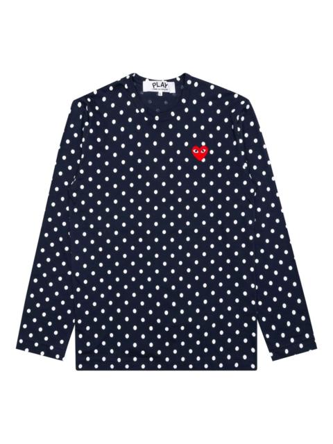 polka-dot long-sleeve T-shirt