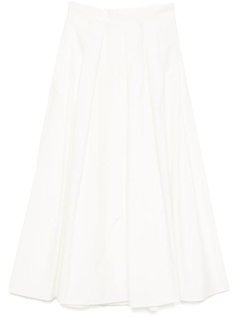 Poplin midi skirt