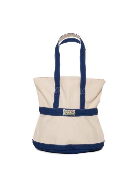 #4 Canvas ELEPHANT TOTE BAG M - Ecru x Navy