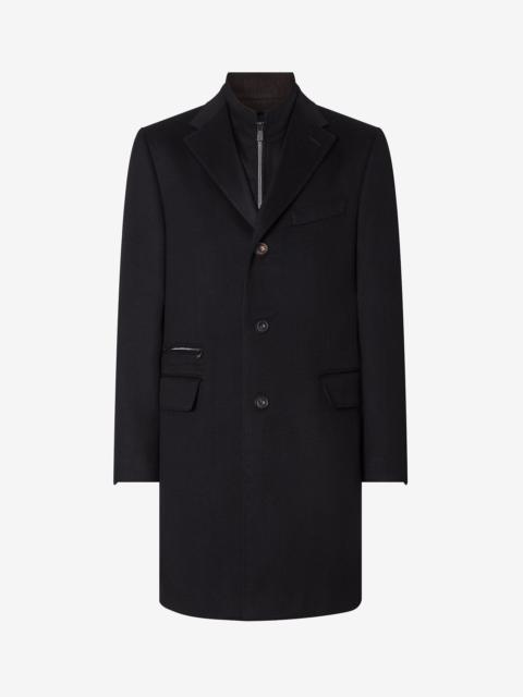 Black wool beaver coat