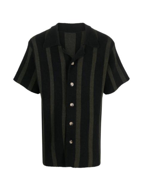 ALMAR STRIPED TERRY-CLOTH SHIRT