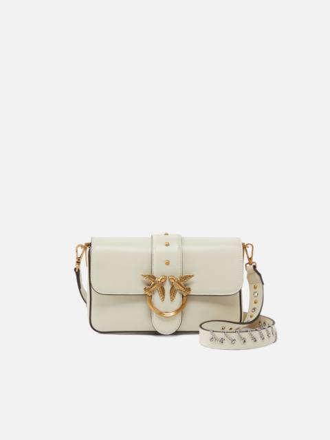 MINI LOVE BAG SLOUCHY SHOULDER BAG IN LEATHER WITH TWO STRAPS