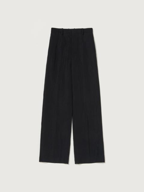 HIGH-TWIST WOOL LINEN TWILL SLACKS