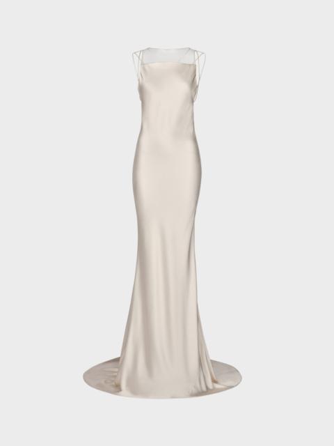 Hammered Satin Gown