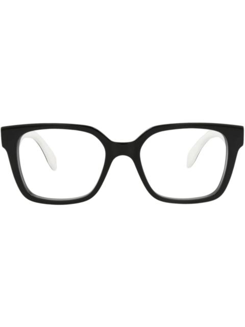Alexander McQueen Square-Frame Acetate Optical Frames Black Black Transparent (AM0358O-30012340-003)