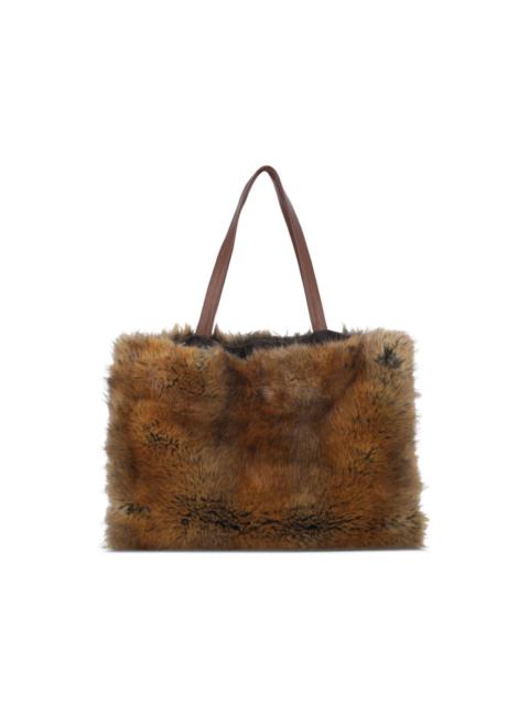 faux-fur tote bag