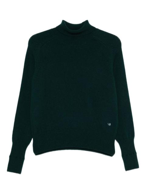 high-neck wool jumper