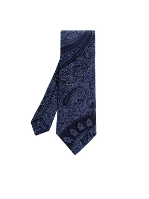 paisley-patterned tie