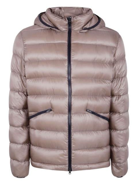 hooded zip padded jacket