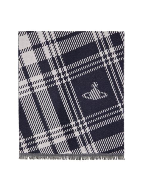 Black & Gray Tartan Scarf