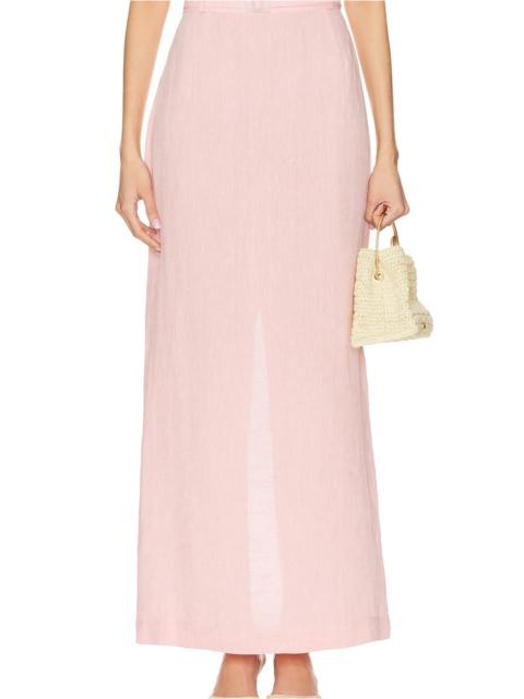 Belted Maxi Pencil Skirt