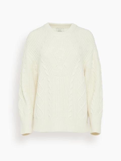 Silva Cable Knit Sweater in Ivory