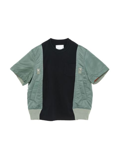 Nylon Twill x Cotton Jersey T-Shirt