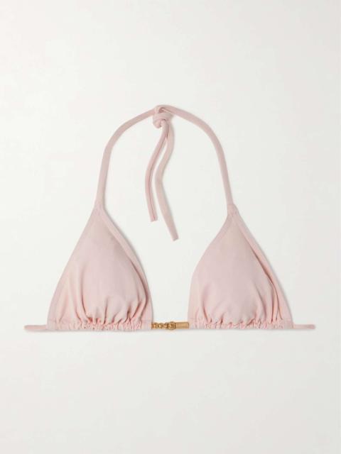 Bijoux Trésor Ephemere embellished triangle bikini top Pink