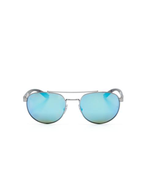 Chromance aviator-frame sunglasses