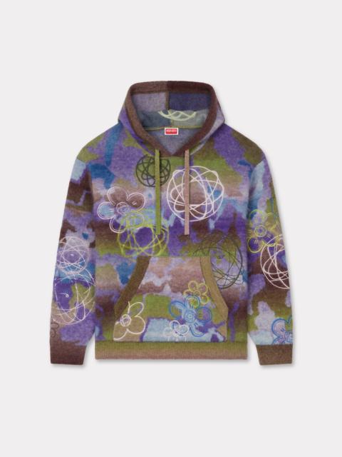 'Kenzo x Futura 2000' knitted hoodie in mixed wool