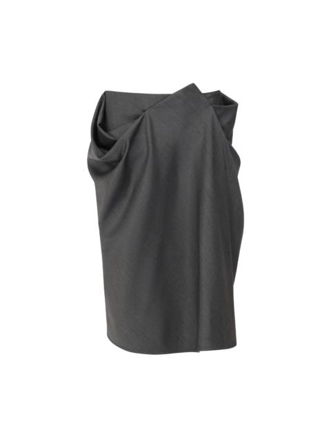 CREASE SKIRT GREY
