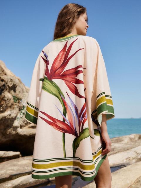 Light Blush Strelitzia Kimono