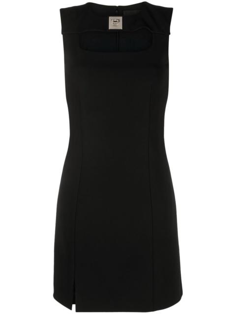 cut-out sleeveless minidress