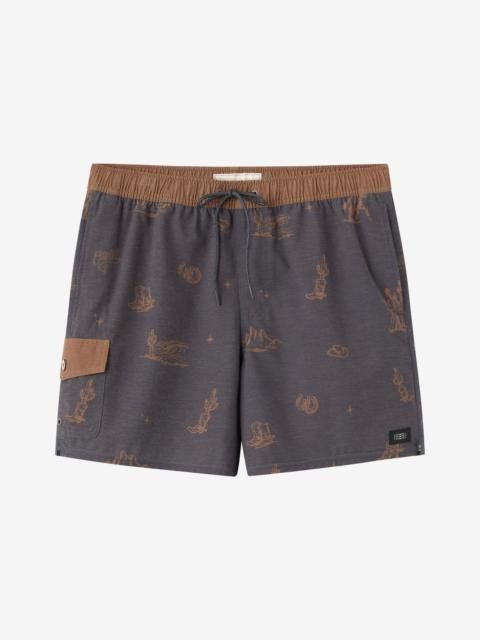 Hermosa Retro 17" Elastic Waist Swim Trunks