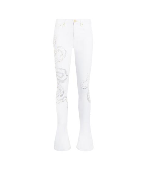 Snake Embellished Jeans