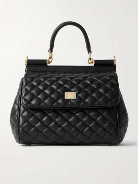 Sicily medium matelassé leather tote