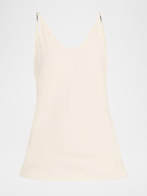 Silk Cowl-Backless Camisole Top