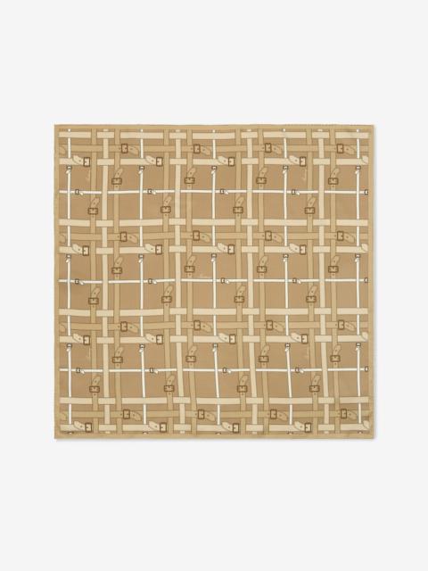 Belt Check Silk Scarf