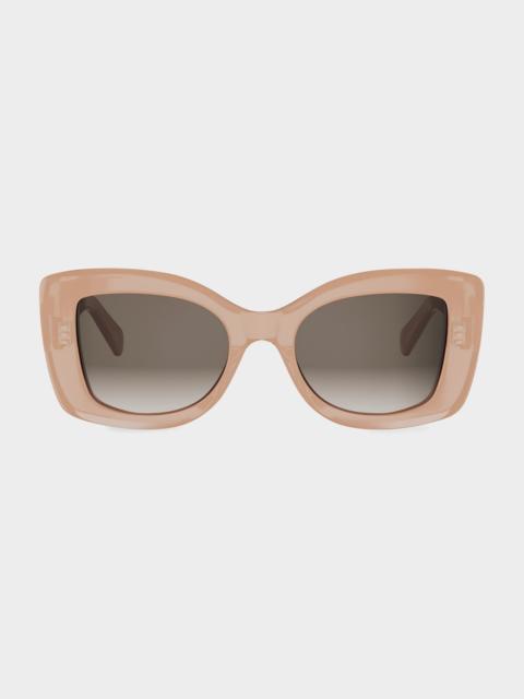 3 Dots Acetate Butterfly Sunglasses