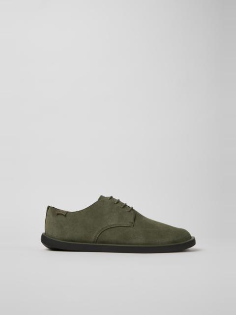 Green Suede Leather Shoes for Men.