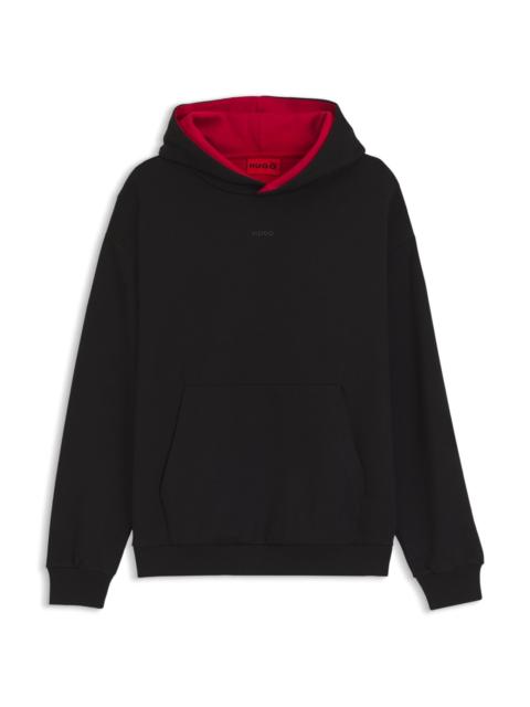 EMBROIDERED-LOGO HOODIE IN STRETCH COTTON