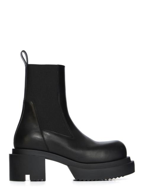 80mm elastic-panel block-heel boots