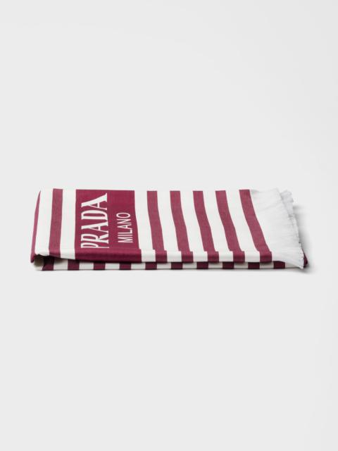 Striped cotton beach towel