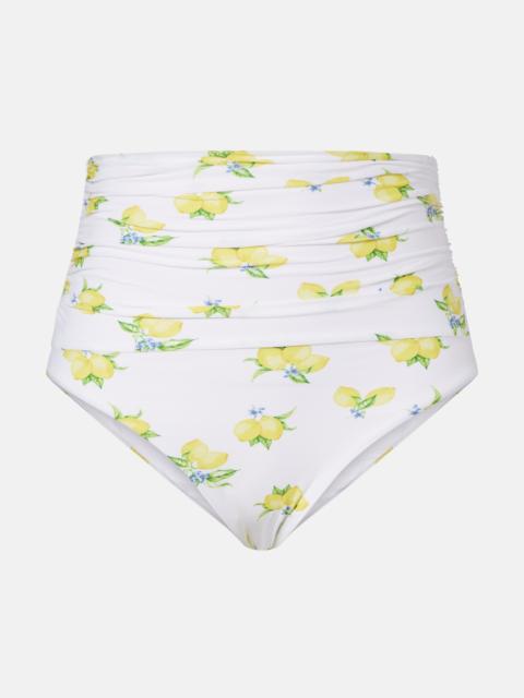 Tobago printed ruched bikini bottoms