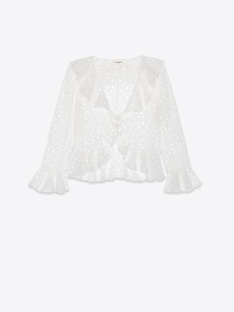 blouse in broderie anglaise cotton voile