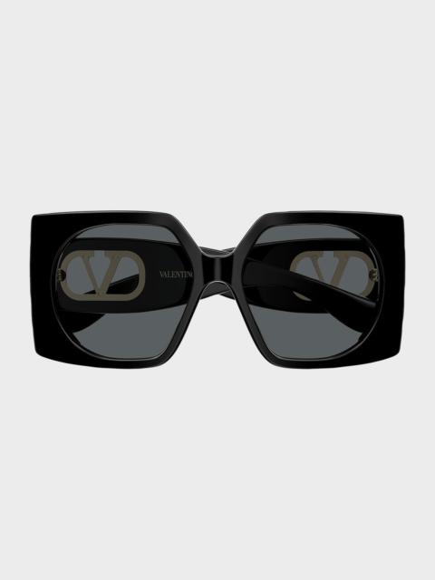 VLogo Signature 55mm Square Sunglasses