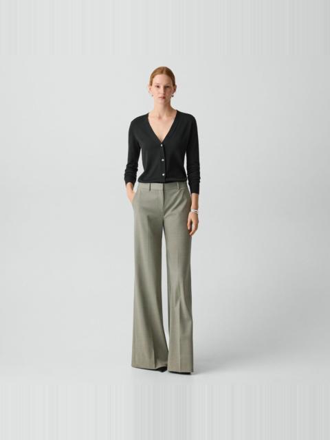 Fluid Flare Pant in Wool Gabardine