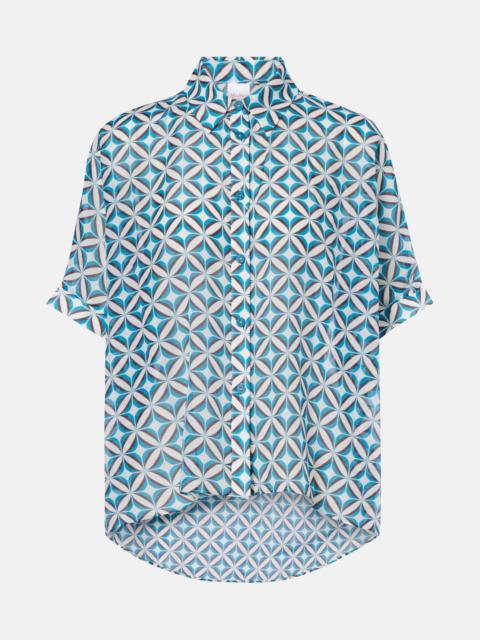 Ariete printed cotton and silk shirt