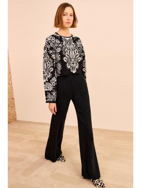 Elisa Long Sleeve Jacquard Pullover