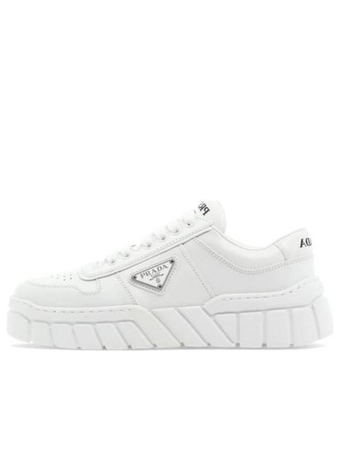 (WMNS) PRADA Soft Padded Nappa Leather Laced-Up Shoes 'White' 1E946M_3LJ6_F0009