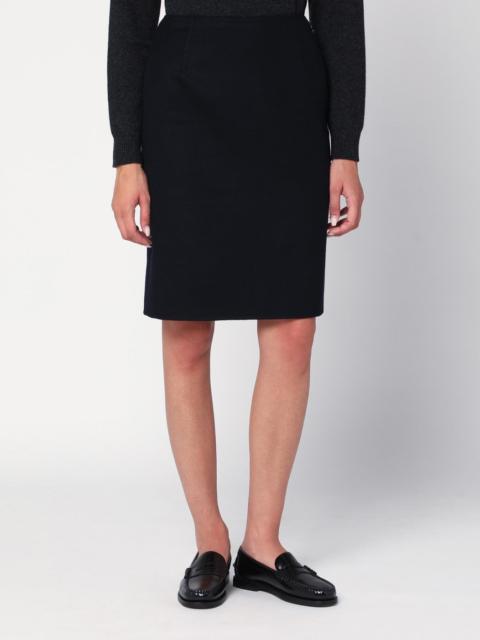 Vivian navy blue cashmere skirt