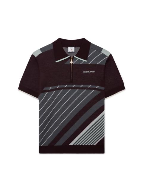 Merino Diagonal Tennis Polo | Casablanca Paris