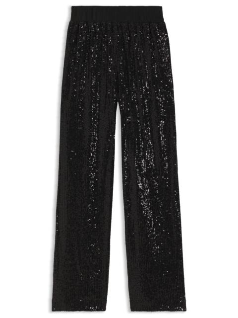 WIDE-LEG TROUSERS WITH SEQUIN EMBELLISHMENTS