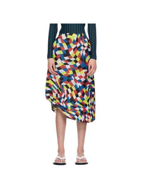 Multicolor Dancing Square Midi Skirt