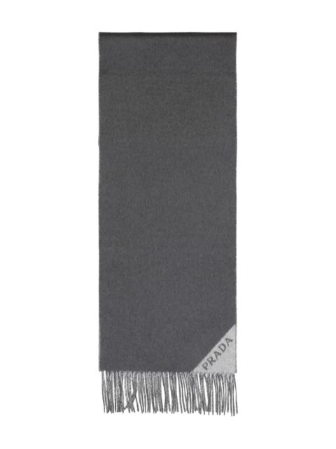 Prada Logo-detail Fringed Scarf
