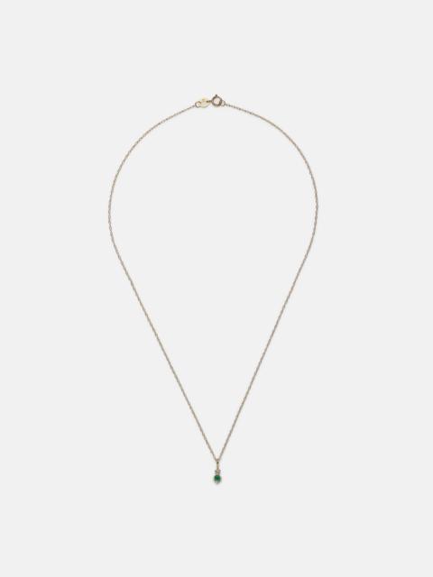 Tiny Emerald Goddess 14kt gold choker with emeralds and diamonds