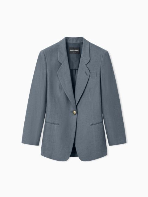 SINGLE-BREASTED LINEN JACKET
