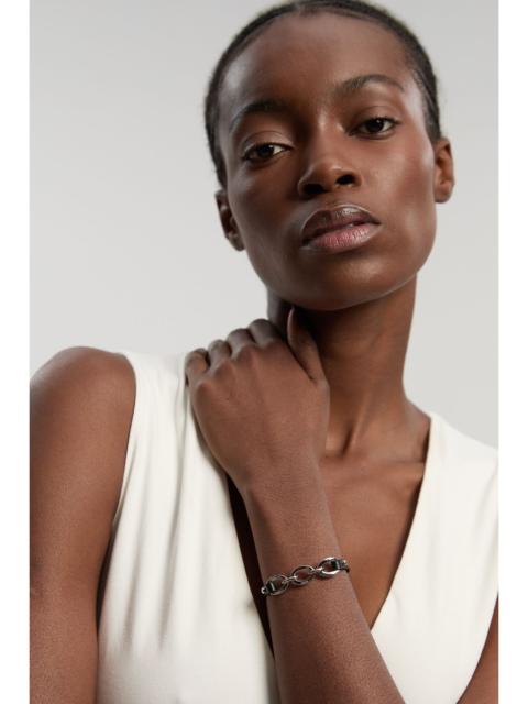 Chain Link Leather Bracelet